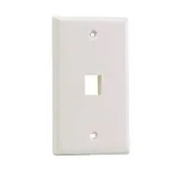 New Panduit NK1FNWH Netkey 1 Position Plastic Faceplate In Package - Picture 1 of 2